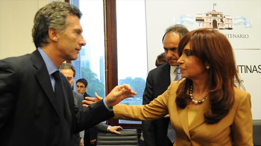 El presidente de Argentina, Mauricio Macri, y la exmandataria Cristina FernÃ¡ndez de Kirchner.