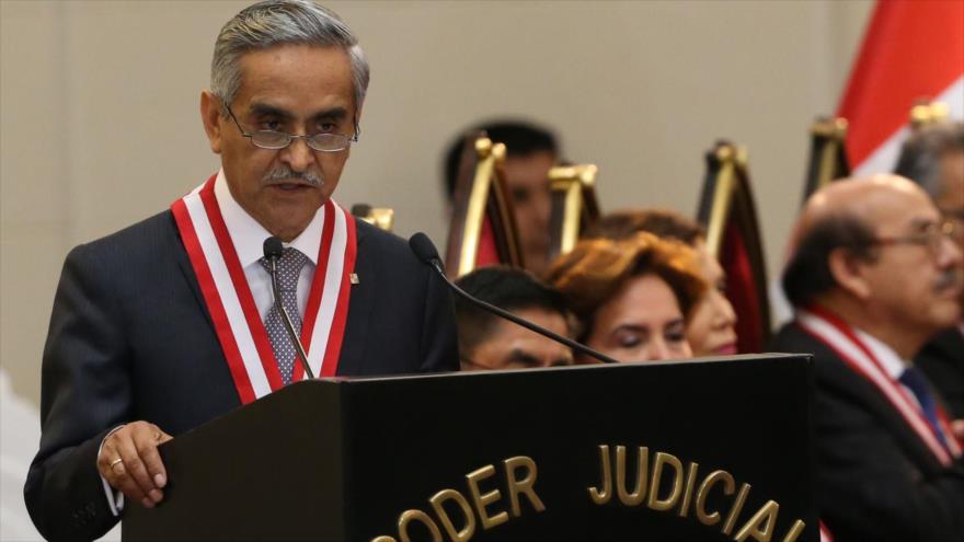 El presidente del Poder Judicial de Perú, Duberlí Rodríguez.