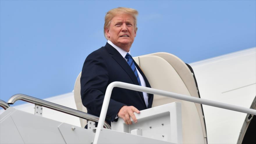 El presidente de EE.UU., Donald Trump, en la base Andrews de la Fuerza Aérea en el estado de Maryland (este), 20 de julio de 2018. 