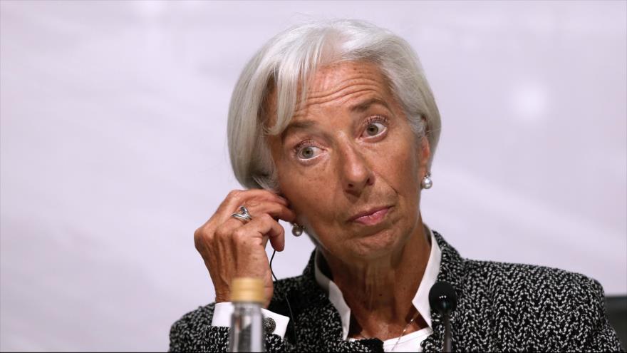 La directora gerente del FMI, Christine Lagarde, en una conferencia de prensa en Buenos Aires (capital argentina), 21 de julio de 2018.