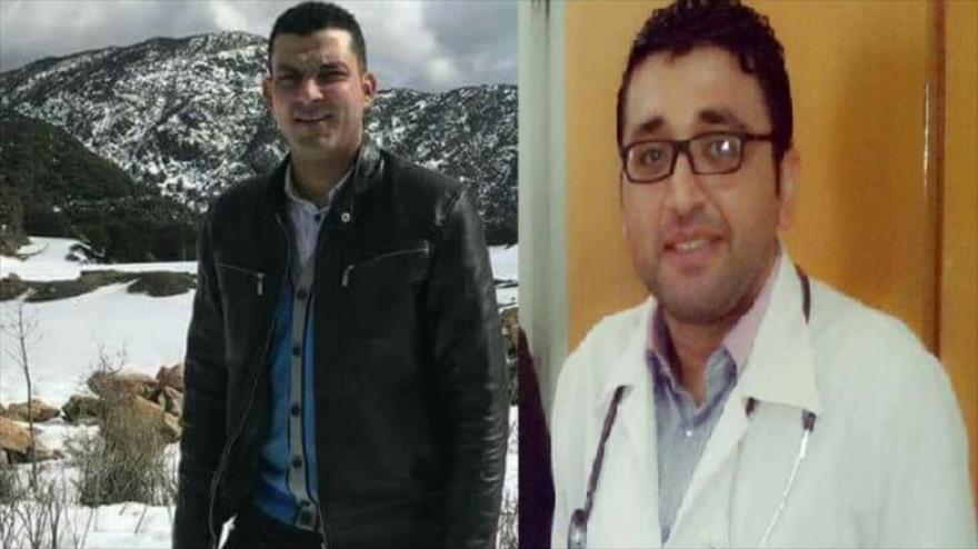 Los científicos palestinos, Soleiman Muhamad al-Fara (izda.) y Muhamad Hamid al-Banna.