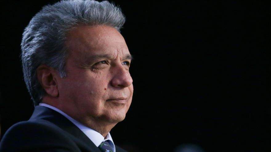 El presidente de Ecuador, Lenin Moreno durante un acto en Londres, 24 de julio de 2018.