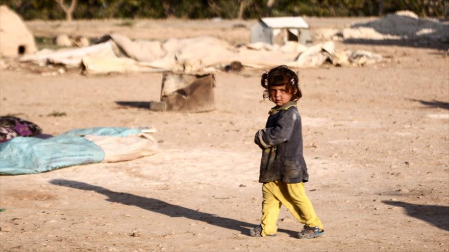 Una niña siria en la provincia de Manbiy, 20 de junio de 2018.