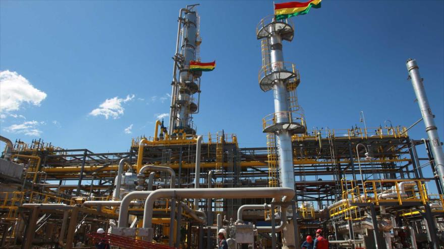 Una planta de gas de YPFB (Yacimientos Petrolíferos Fiscales Bolivianos).