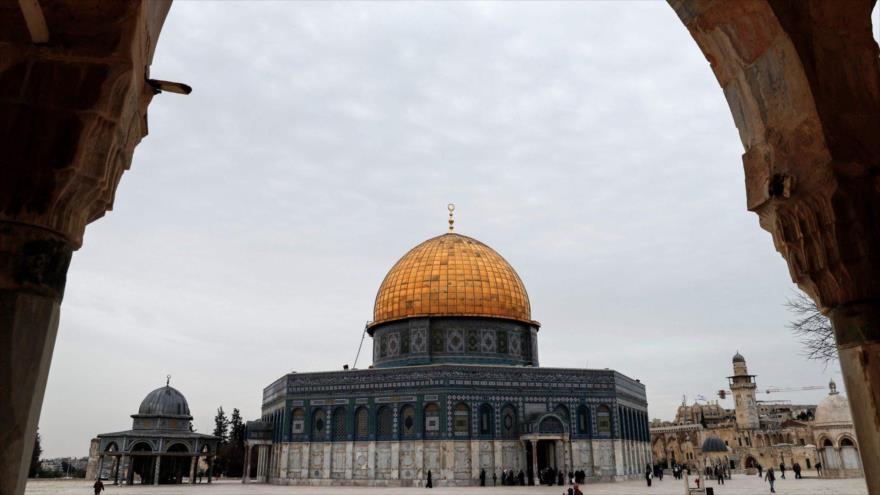 Vista general de la Mezquita Al-Aqsa, en la ciudad palestina de Al-Quds (Jerusalén), 15 de febrero de 2018.
