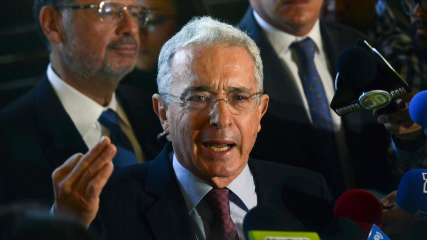 El ex presidente colombiano, Álvaro Uribe, 30 de julio de 2018.