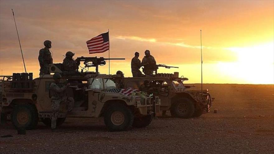Vehículos blindados de EE.UU. desplegados en el este de Siria. 