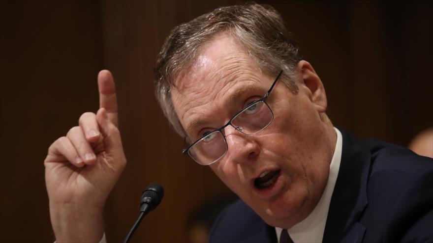 El representante comercial de Estados Unidos, Robert Lighthizer, en el Senado, 22 de marzo de 2018.
