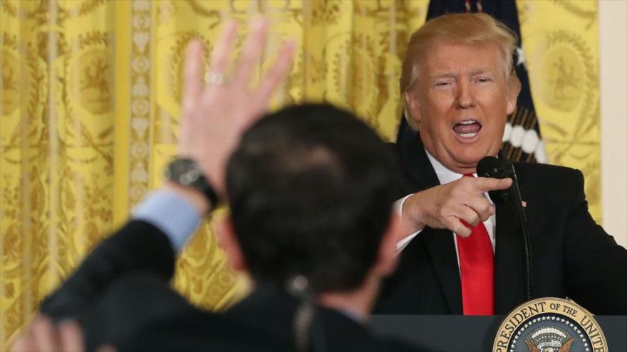 El presidente de Estados Unidos, Donald Trump, durante una rueda de prensa. 