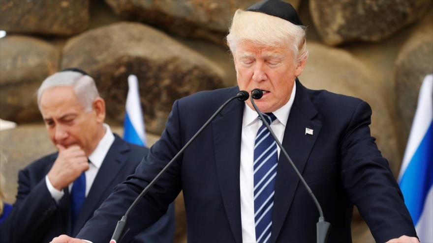 El presidente de EE.UU., Donald Trump (dcha.), y el primer ministro de Israel, Benyamin Netanyahu.
