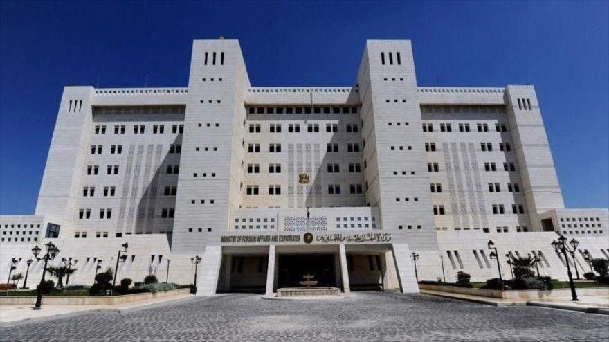 El Ministerio de Asuntos Exteriores de Siria en Damasco, la capital.