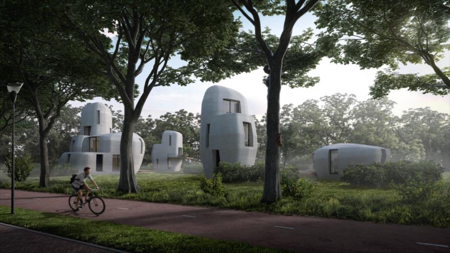 El primer ‘barrio impreso’ del mundo que será construido en Eindhoven en Los Países Bajos.