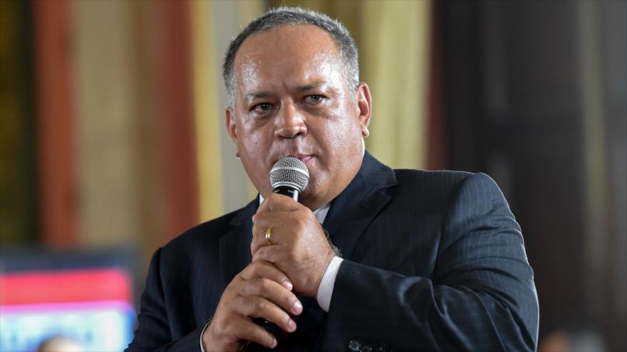 El presidente de la Asamblea Nacional Constituyente de Venezuela, Diosdado Cabello, en Caracas (capital), 4 de agosto de 2018. (Foto: AFP)