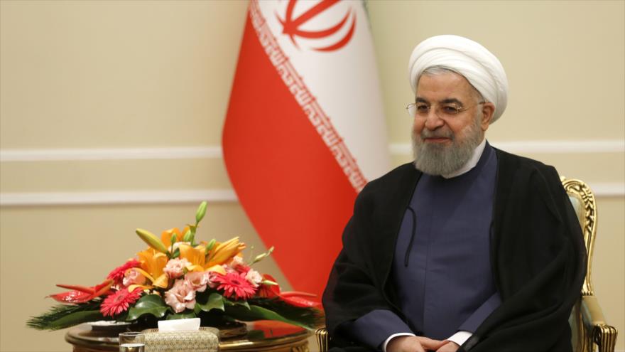 El presidente iraní, Hasan Rohani, en Teherán, 8 de agosto de 2018.