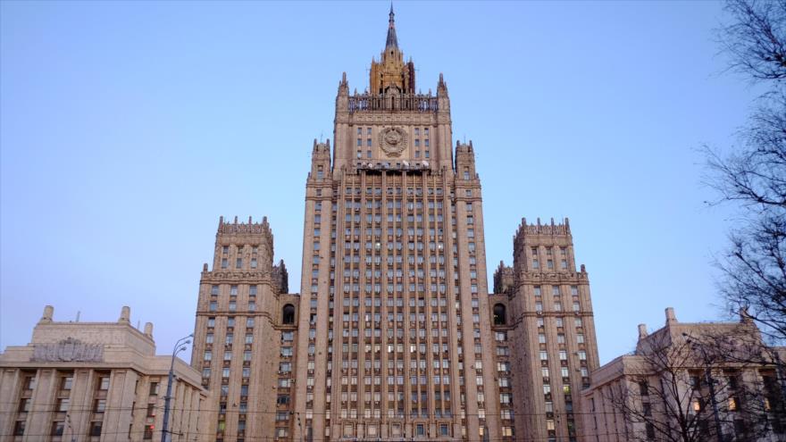 El edificio del Ministerio de Asuntos Exteriores de Rusia en Moscú (capital).