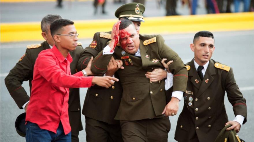 Uno de los efectivos de las Fuerzas Armadas venezolana ha resultado herido tras el atentado contra Nicolás Maduro 4 de agosto de 2018