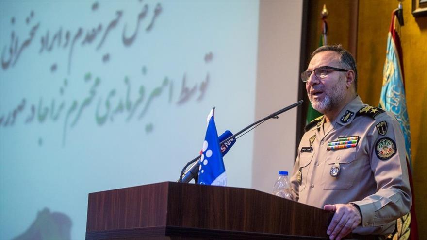 El comandante de la Fuerza Terrestre del Ejército iraní, el general de brigada Kiumars Heidari, en Teherán, 13 de agosto de 2018. (Foto: Fars)