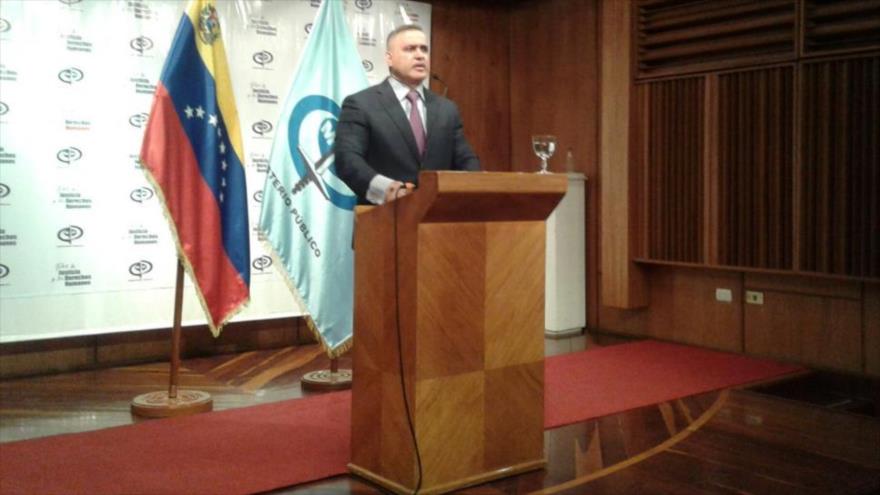 El fiscal general de Venezuela Tarek William Saab durante una entrevista con los medios de comunicación 14 de agosto de 2018