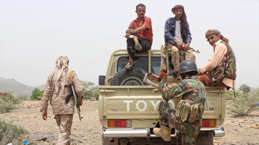 Integrantes de las fuerzas lideradas por Arabia Saudí en Yemen, 1 de julio de 2018 (Foto: AFP).