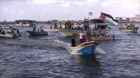 Realizan manifestaciones marítimas contra asedio israelí a Gaza 