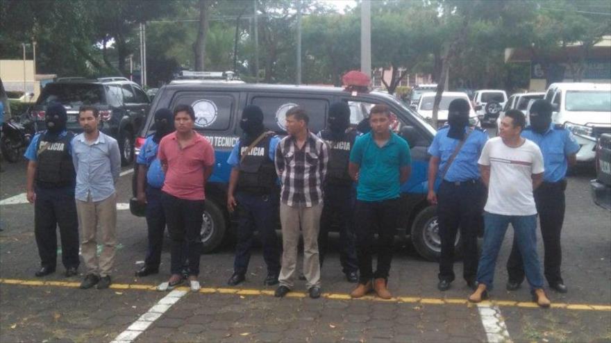 La Policía Nacional de Nicaragua arresta mienbros de dos bandas en Nicaragua que organizaban hechos violentos, 20 de agosto de 2018.