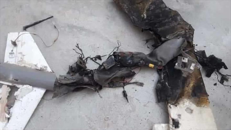 Las fuerzas sirias derriban un dron suicida en la provincia central de Hama, 21 de agosto de 2018. (Fuente: South Front)