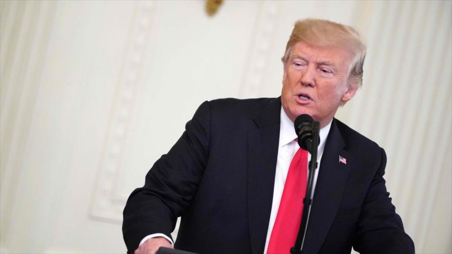 El presidente de EE.UU., Donald Trump, habla durante una ceremonia en la Casa Blanca, 22 de agosto de 2018 (Foto: AFP). 