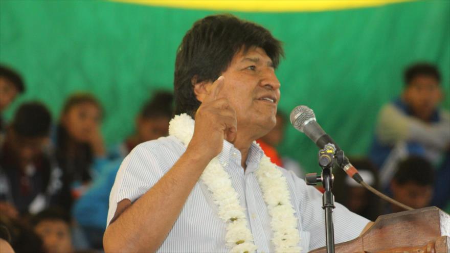 El presidente de Bolivia, Evo Morales, durante un acto público, 26 de agosto de 2018. (Foto:ABI)