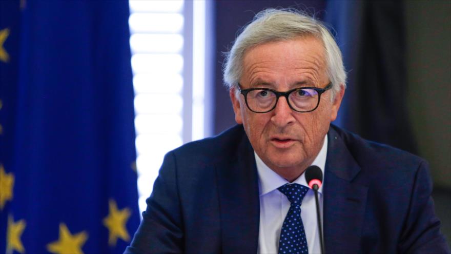 
El presidente de la Comisión Europea, Jean-Claude Juncker, en una reunión del ente celebrado en Genval, Bélgica, 30 de agosto de 2018. (Fuente: AFP)
