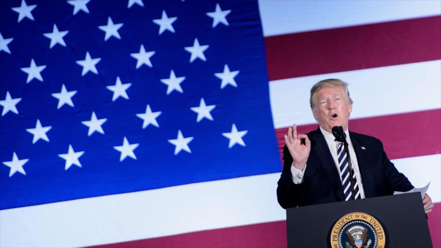 El presidente de EE. UU., Donald Trump, da un discurso en Carolina del Norte, 31 de agosto de 2018. (Foto: AFP)