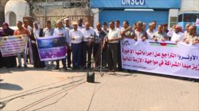 Protestan en Gaza contra EEUU por recortar fondos a UNRWA
