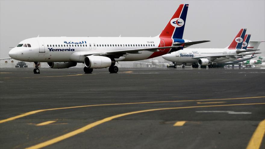 El Aeropuerto Internacional de Saná, capital de Yemen.