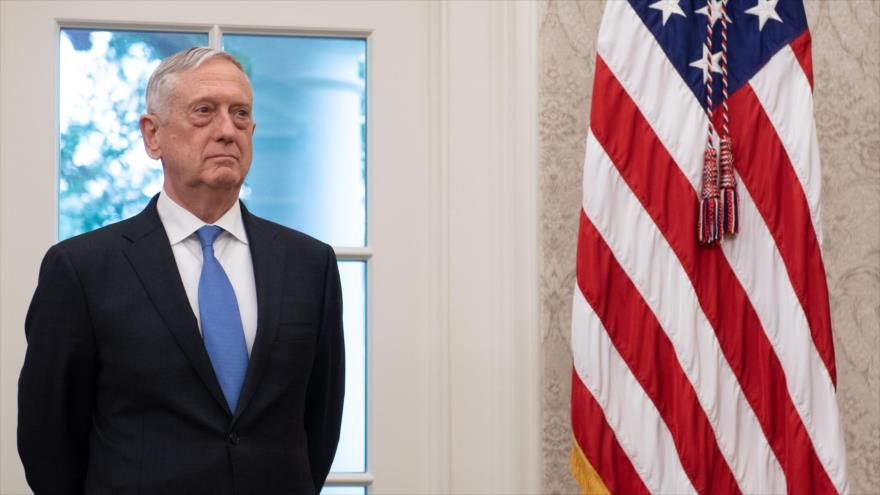 Secretario de Defensa de EE.UU., James Mattis, en la Casa Blanca, 30 julio 2018 (Foto: AFP)