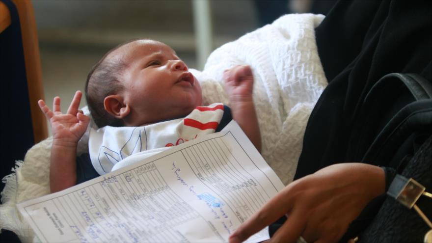 Un bebé palestino en el Hospital Oftalmológico San Juan, en Al-Quds (Jerusalén).