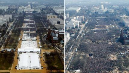Fotos de toma de posición de Trump fueron editadas a petición suya