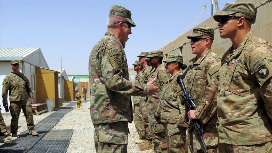 Soldados estadounidenses en el campo de Shorab, en la provincia de Helmand (sur), Afganistán, 29 de abril de 2017.