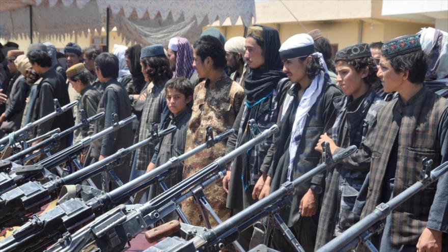 Integrantes del grupo terrorista EIIL (Daesh en árabe) detenidos por las fuerzas afganas.