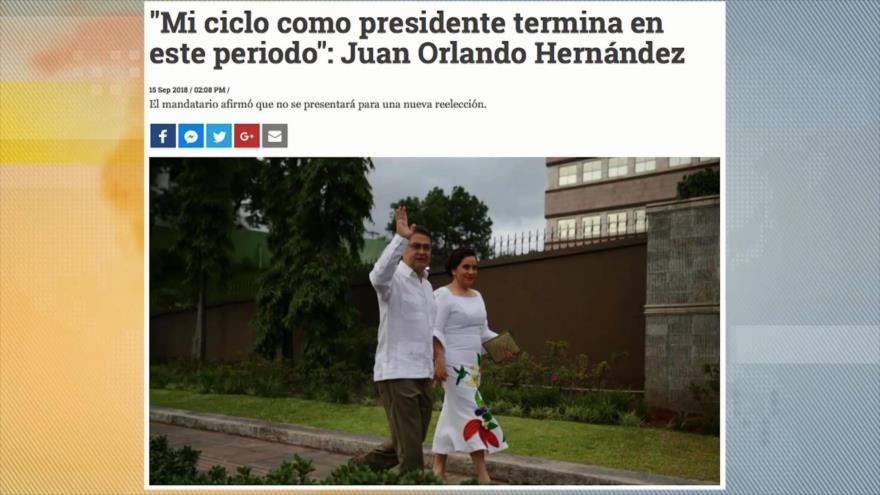 Presidente de Honduras promete no repostularse