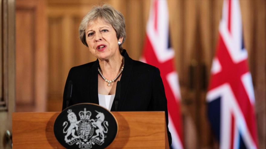La primera ministra británica, Theresa May, hace una declaración sobre las negociaciones del Brexit, 21 de septiembre de 2018. (Foto: AFP)