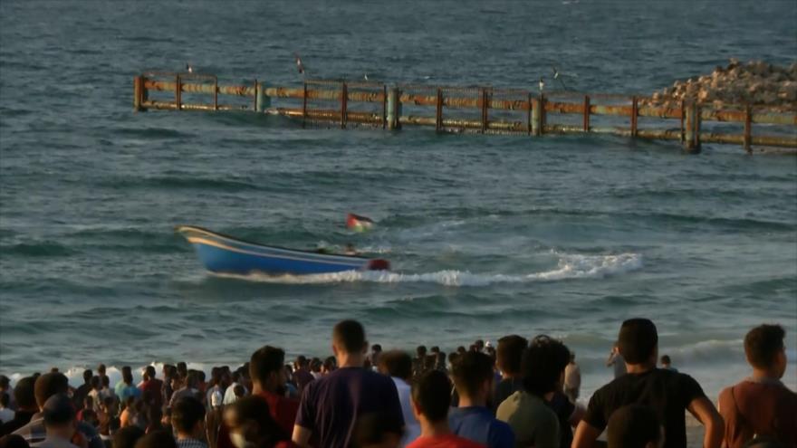 Palestinos repudian el bloqueo marítimo de Gaza por Israel
