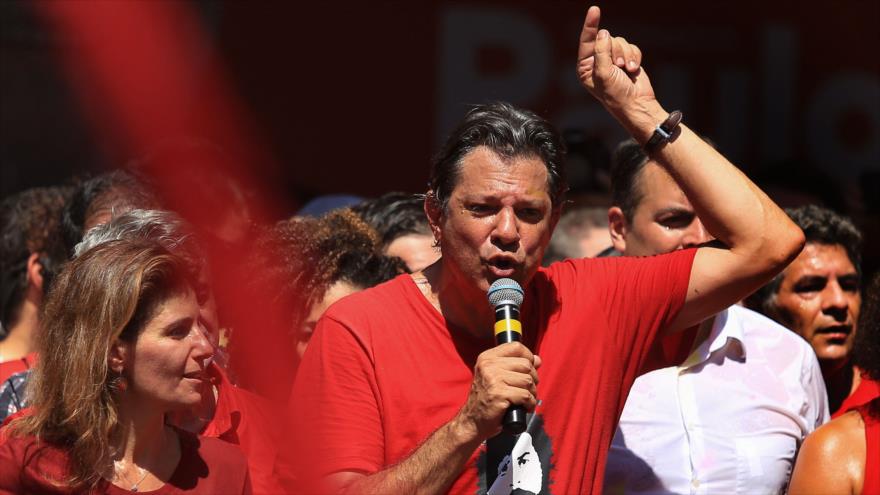 El candidato a la presidencia en Brasil por el Partido de los Trabajadores, Fernando Haddad, en Recife, 22 de septiembre de 2018. (Foto: AFP)