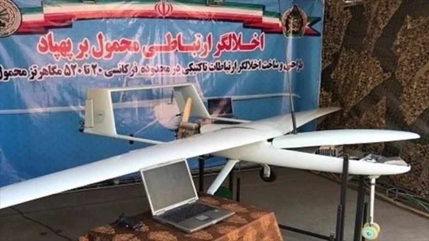 Irán presenta perturbador o inhibidor de frecuencias que se coloca sobre drones.