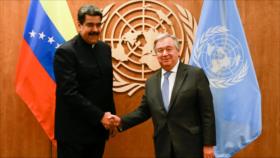 Maduro denuncia ante Guterres sanciones y amenazas a Venezuela