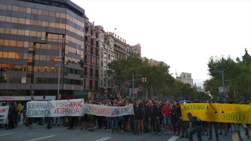 Protestas en Cataluña en 1º aniversario del referéndum