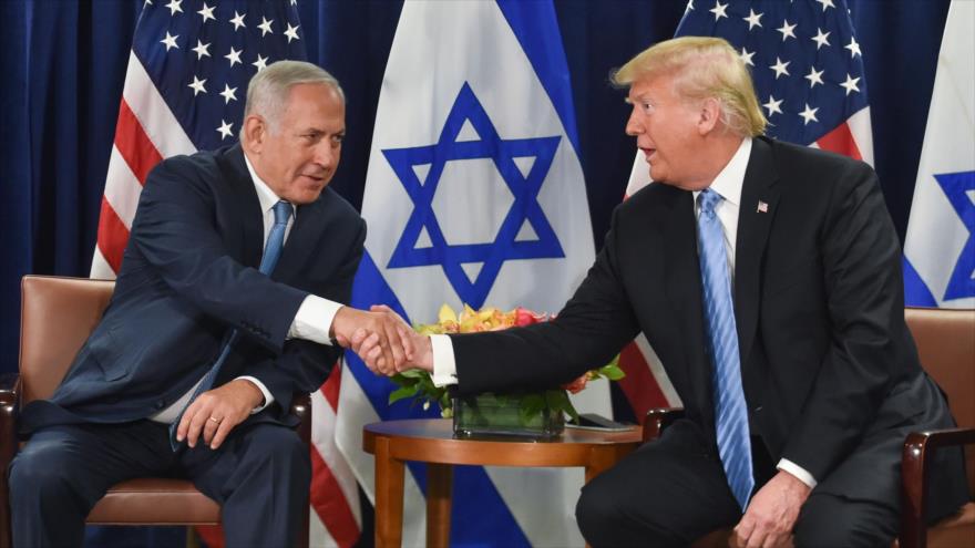 El presidente de EE.UU., Donald Trump (dcha.), junto al premier israelí, Benjamín Netanyahu, en Nueva York, 26 de septiembre de 2018. (Foto: AFP)