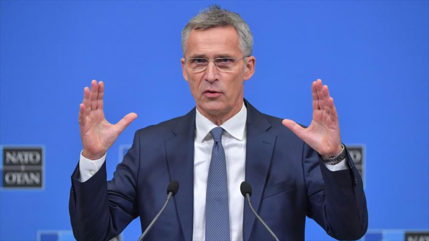 El secretario general de la OTAN, Jens Stoltenberg, en una rueda de prensa en Bruselas (Bélgica), 4 de octubre de 2018. (Foto: AFP)