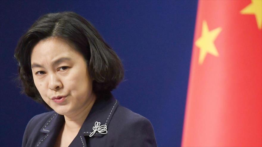 La portavoz de la Cancillería china, Hua Chunying, durante una rueda de prensa en Pekín.