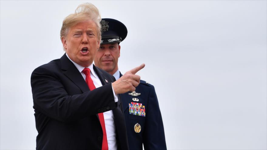 El presidente de EE.UU., Donald Trump, en la Base Militar Conjunta Andrews en Maryland, 4 de octubre de 2018. (Foto:AFP).