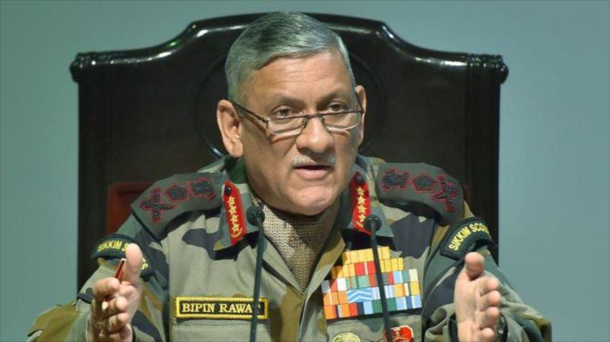 El jefe del Ejército de La India, Bipin Rawat.