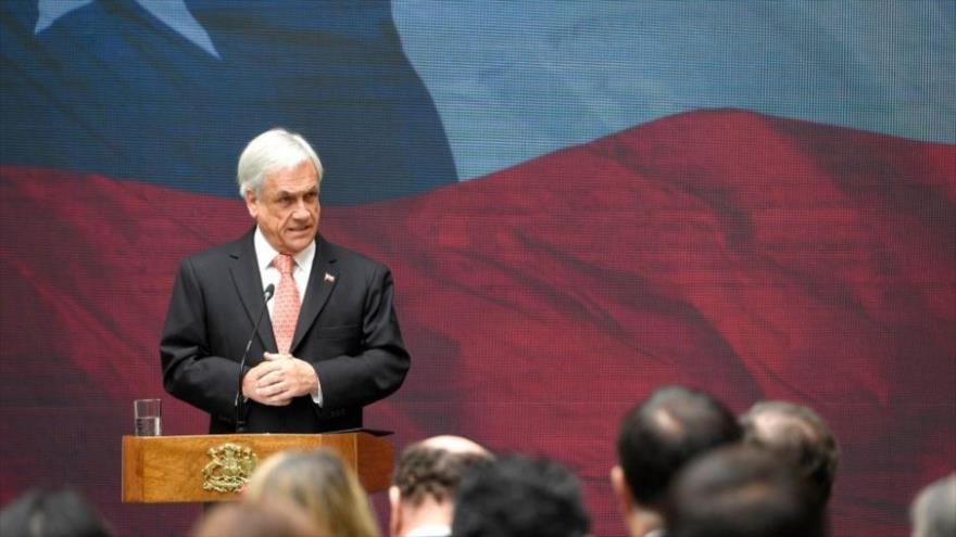 El presidente de Chile, Sebastián Piñera, en un acto público celebrado en Santiago, capital chilena, 5 de octubre de 2018.